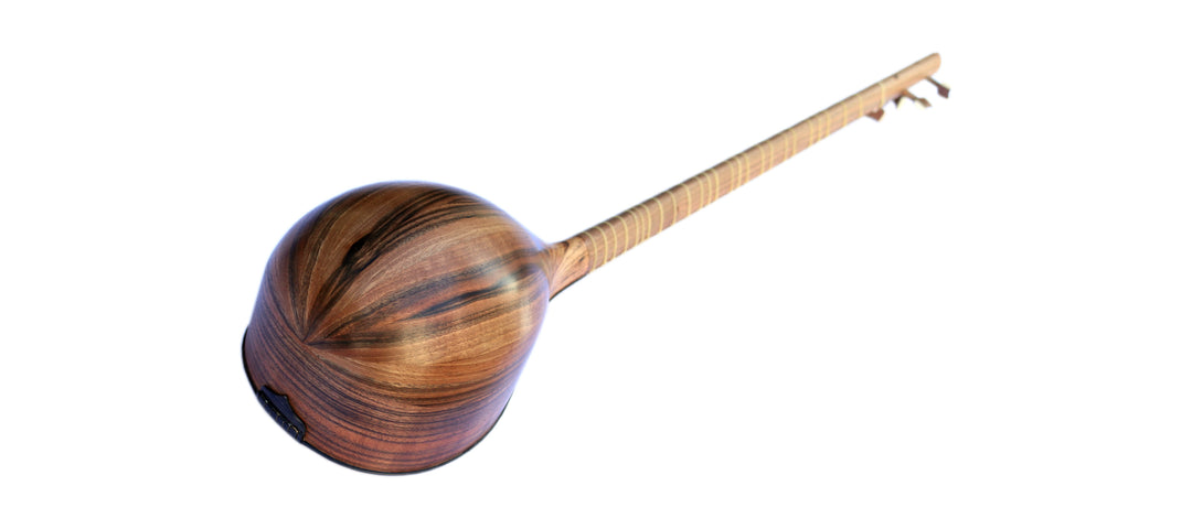Movlana Persian setar MOS-4 figured-grain walnut long-neck lute