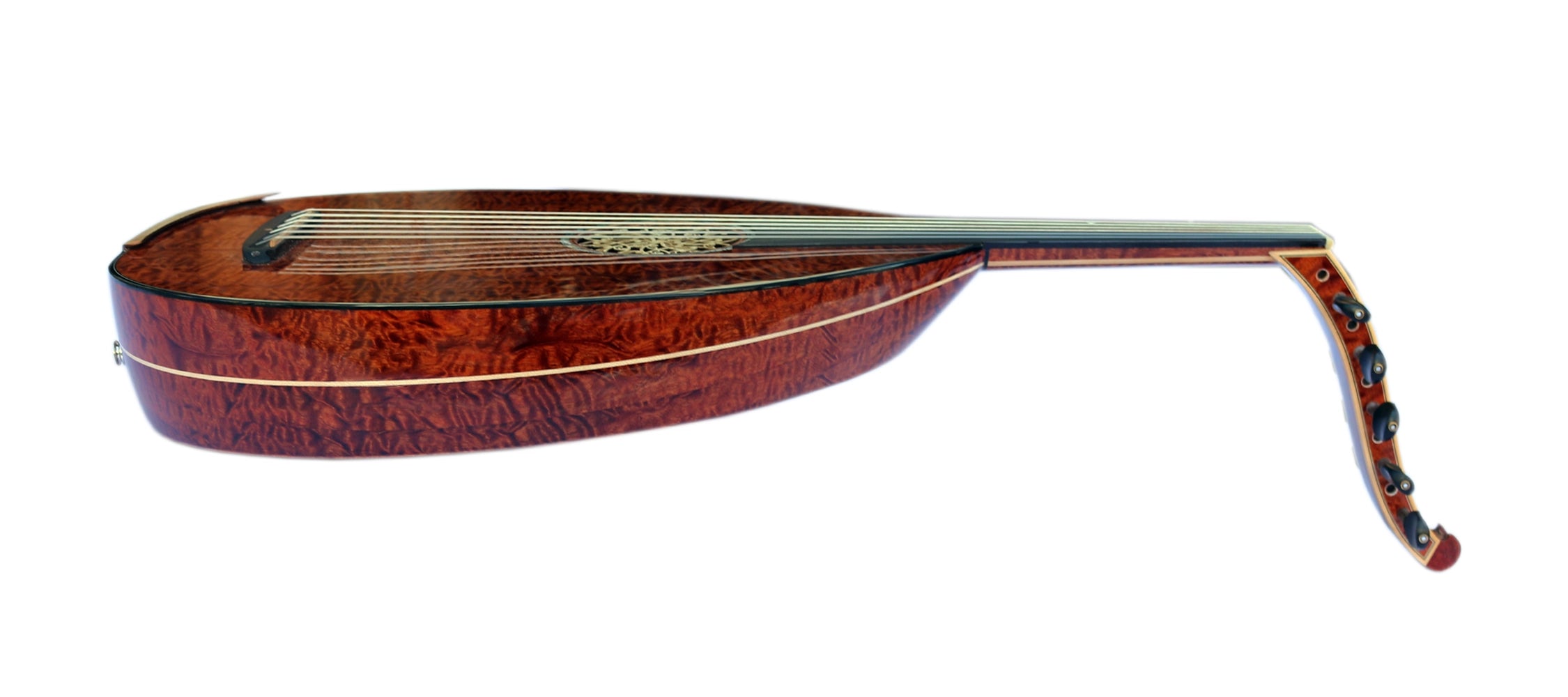 Turkish electric oud UNQ-20E with low string action and stage-ready amplification