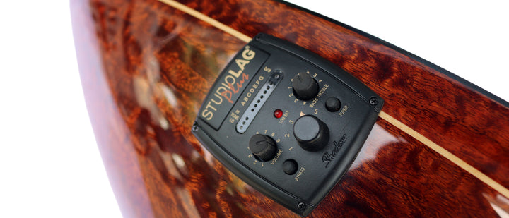 Special electric Turkish lavta LAV-4E by Miras short-neck fretted lute with pickup