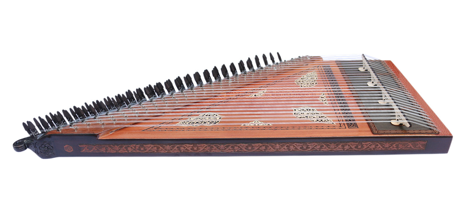 Armenian qanun MKE-5 with mother of pearl inlay by Mustafa Saglam