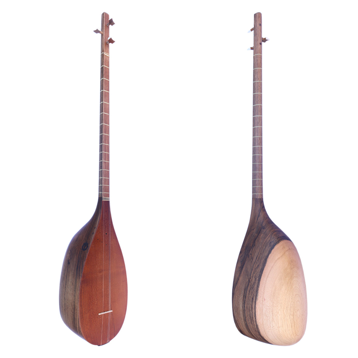 Professional carved walnut Persian tanboor MOT-5 long-neck Sufi stringed instrument