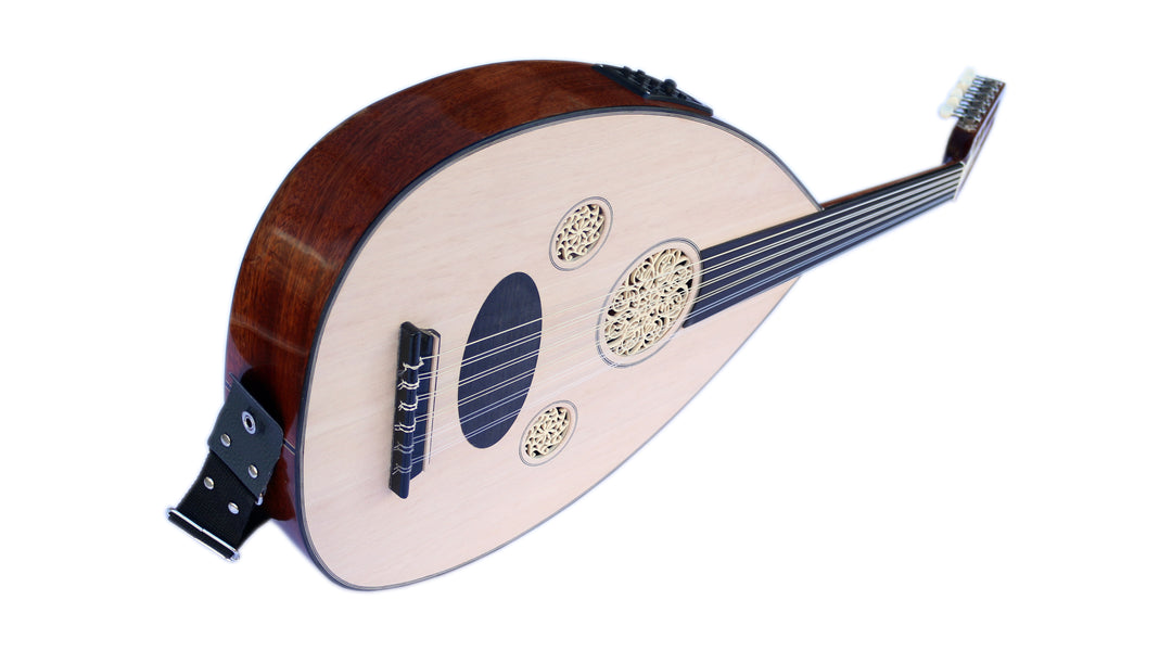 Professional Arabic electric oud OUDE EA5 with mahogany bowl and spruce face