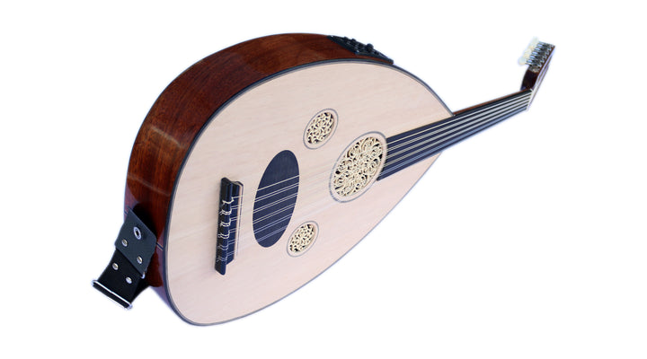 Turkish half electric acoustic oud OUDE 5 with mahogany bowl and spruce face