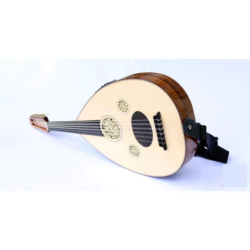 Left hand Turkish electric oud OUDE 4L with walnut bowl and spruce face