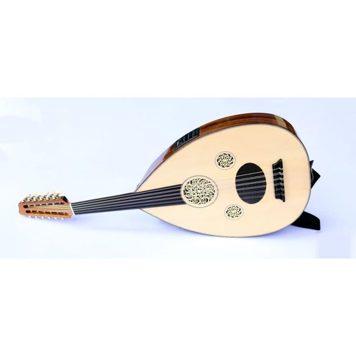 Walnut and spruce left handed Turkish electric oud OUDE 4L by Sala Muzik