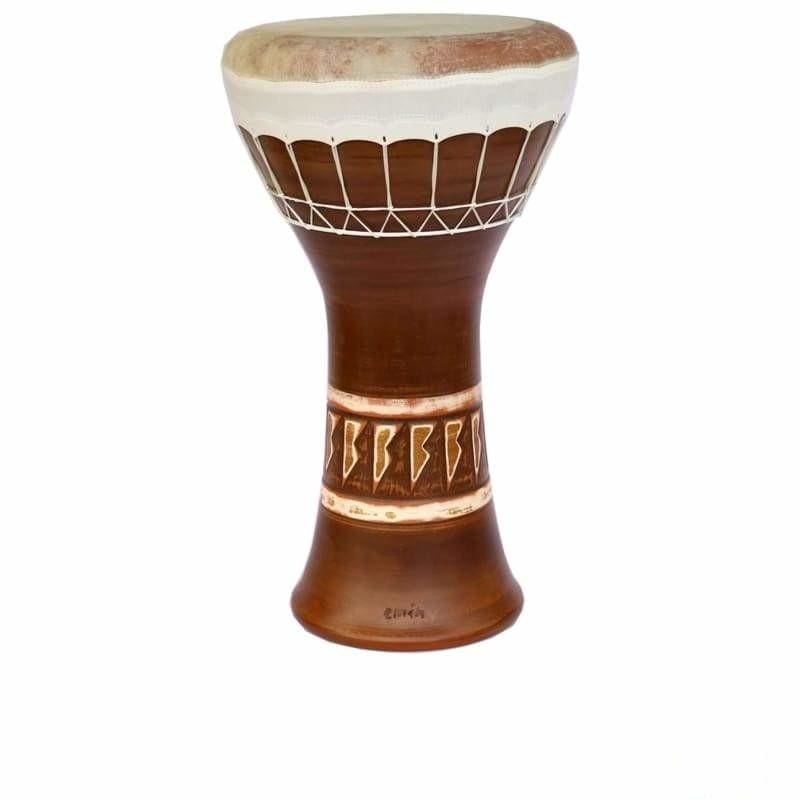 Professional clay medium bass darbuka EP-004-B by Emin Percussion with goat skin head